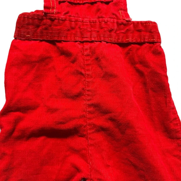 Buster Brown vintage baby corduroy overalls size 12 months, red and blue - Picture 4 of 6